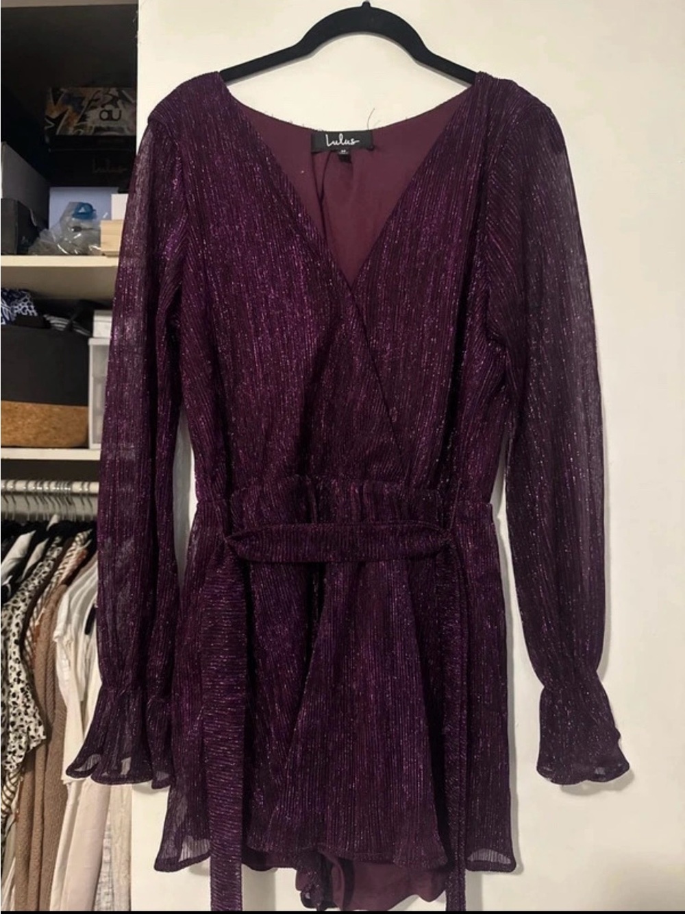 Lulu's Plum Shimmer Romper